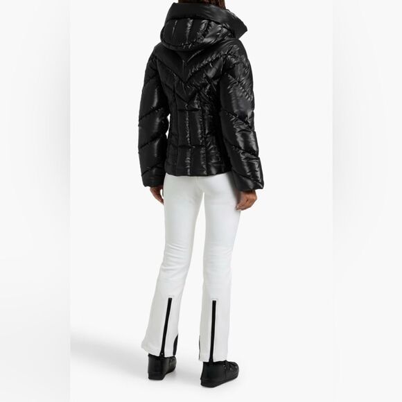 Goldbergh Elodie Quilted Ski Jacket Black Shine NWT US 4 Black Waterproof - Picture 4 of 12